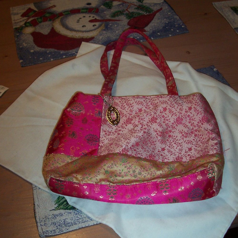 Steve Madden Pink Patchwork Floral Shoulder Bag